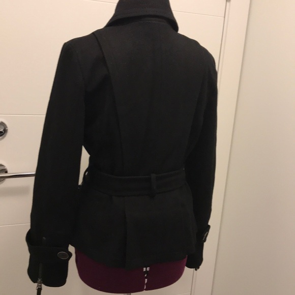 Spoom Wool Blend Military Style Pea Coat - Picture 5 of 8